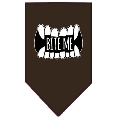 MIRAGE PET PRODUCTS Bite Me Screen Print BandanaBrown Small 66-173 SMBR